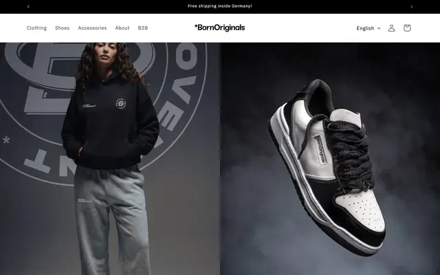 Startseite von Born Originals