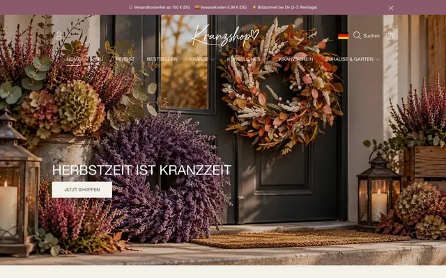 Startseite von Kranzshop