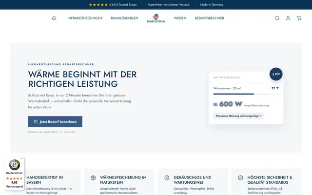 Startseite von Marwona