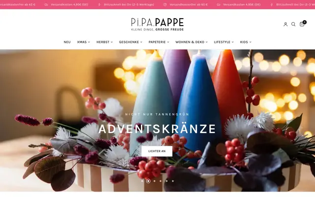 Startseite von Pi-Pa-Pappe