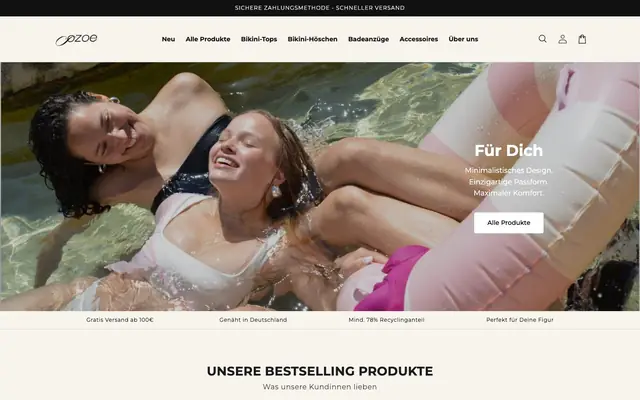 Startseite von Sozoe The Label