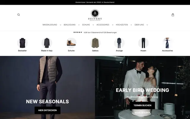 Startseite von Suitery